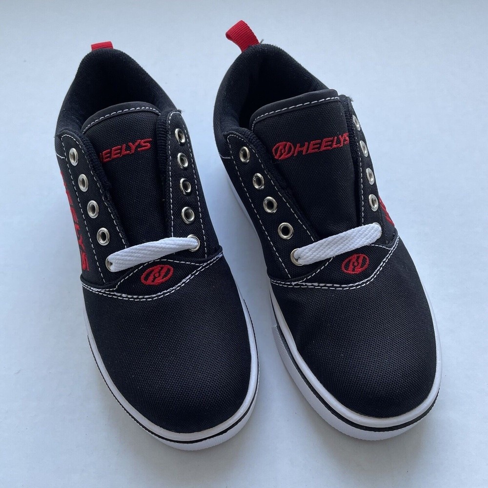Heelys GR8 Pro 20 Skate Shoes HE100757 Youth 3 Black Sneakers Red Logo - Picture 2 of 7